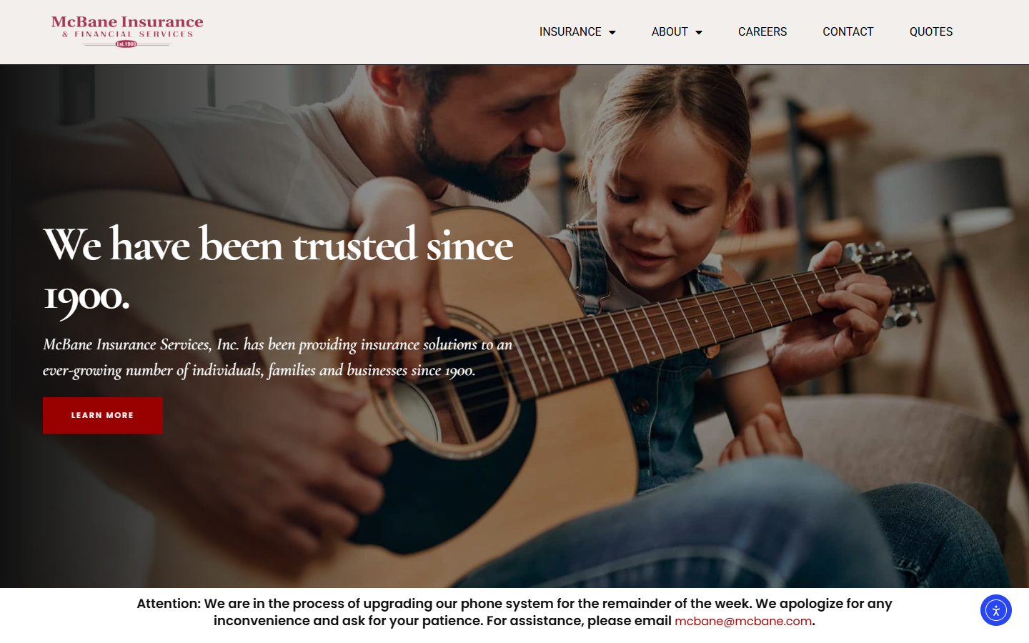 McBane Insurance & Financial Services website preview